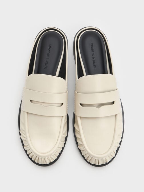 حذاء لوفر ميول "ديلان" بيني, أبيض طباشيري, hi-res