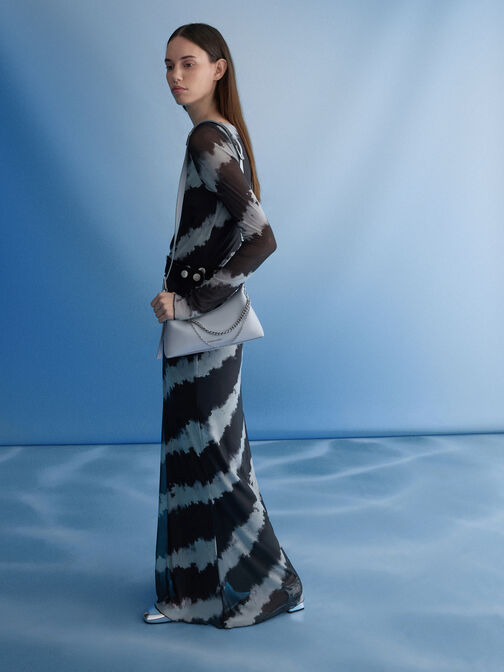 Atwood Chain-Embellished Shoulder Bag, Sea Salt Blue, hi-res