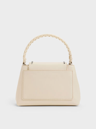 Arwen Studded Top Handle Bag, Beige, hi-res