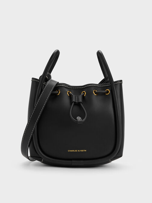 حقيبة باكيت ليلا بتصميم أنبوبي, أسود, hi-res