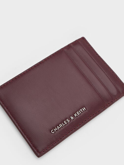 محفظة بطاقات إيفيت بنقشة منسوجة, أحمر توتي فاخر, hi-res