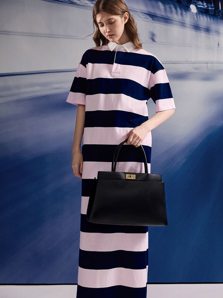 حقيبة ساتشيل ليني بمقبض علوي, أسود, hi-res