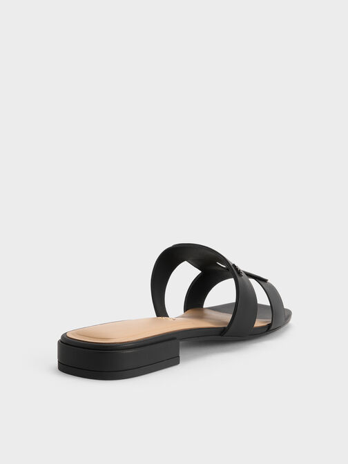 صندل سلايد بيتينا من الجلد, أسود, hi-res