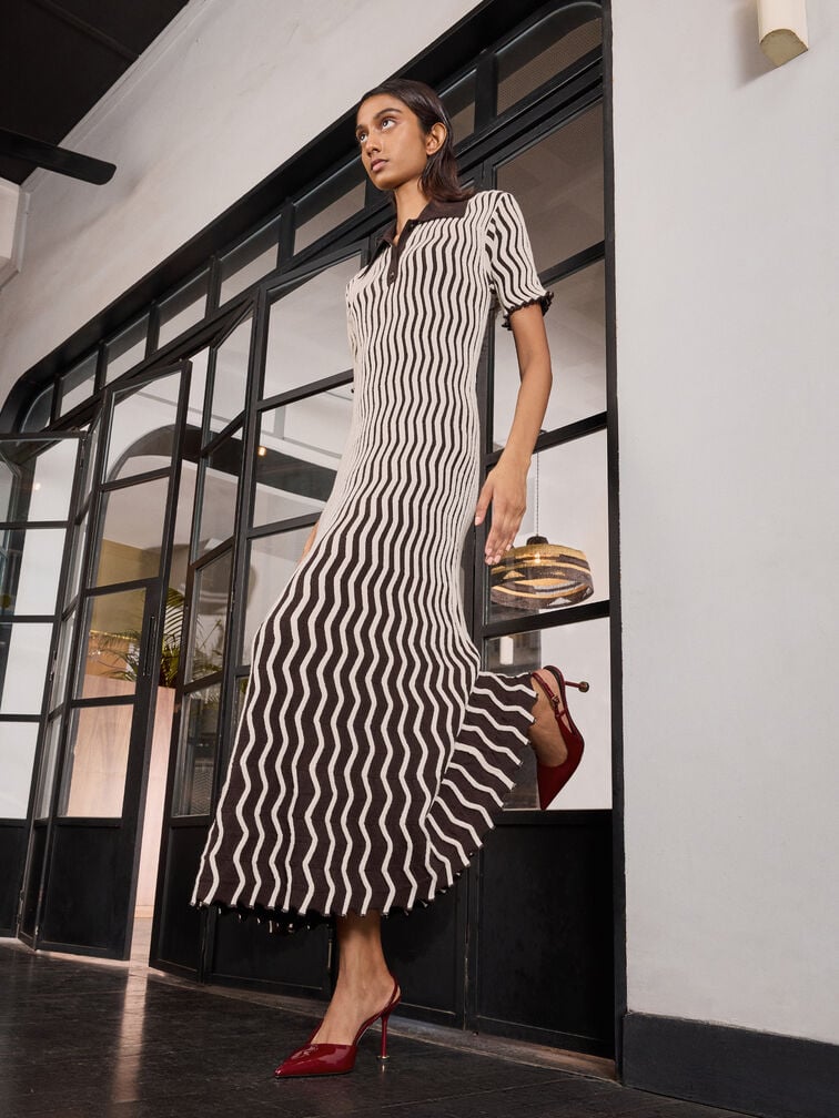 حذاء بامبس وين لامع سليجنباك بكعب منحوت ومقدمة مدببة, أحمر, hi-res