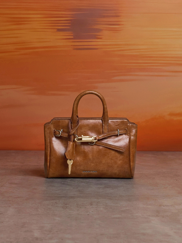 Frosted White Textured Elongated Shoulder Bag - CHARLES & KEITH