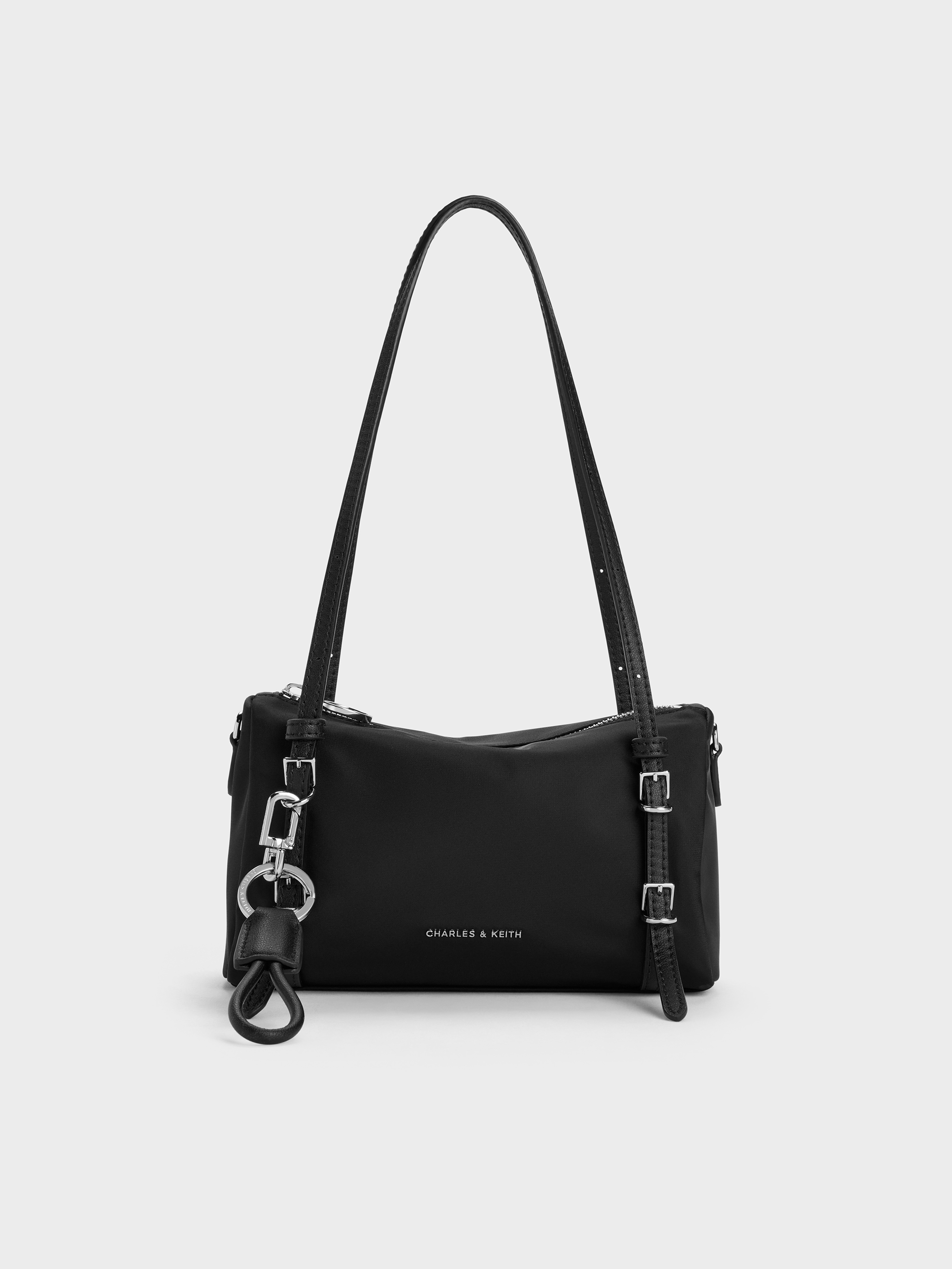 Noir Mini Levy Nylon Shoulder Bag - Noir - CHARLES & KEITH AE