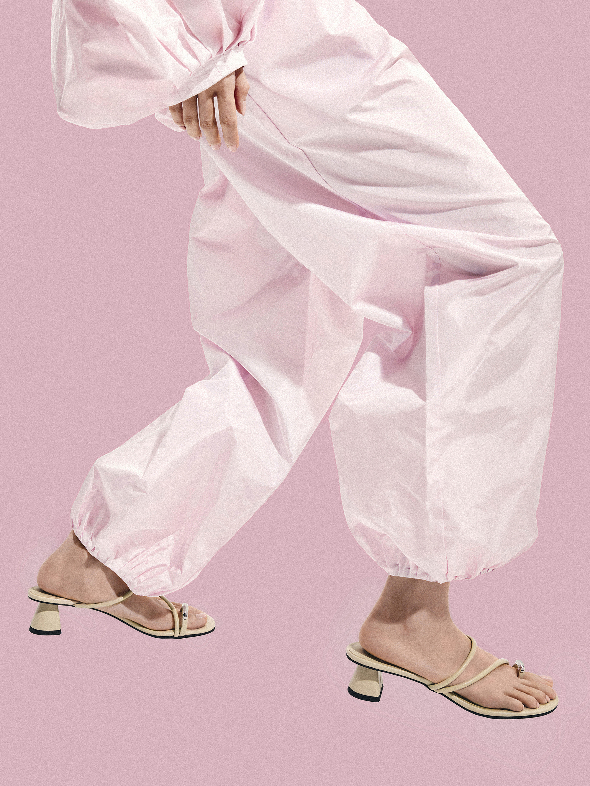 Toe-Ring Strappy Heels, Taupe, hi-res