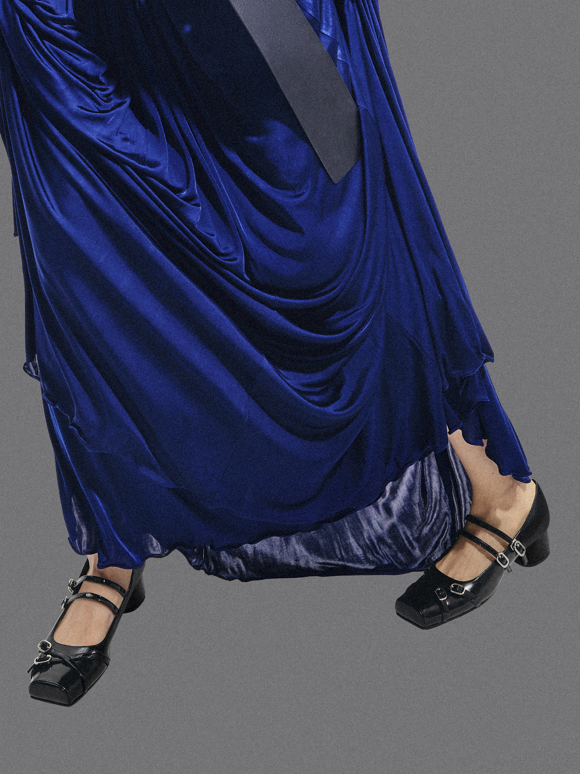 Janis Double-Strap Mary Jane Pumps, Black Boxed, hi-res