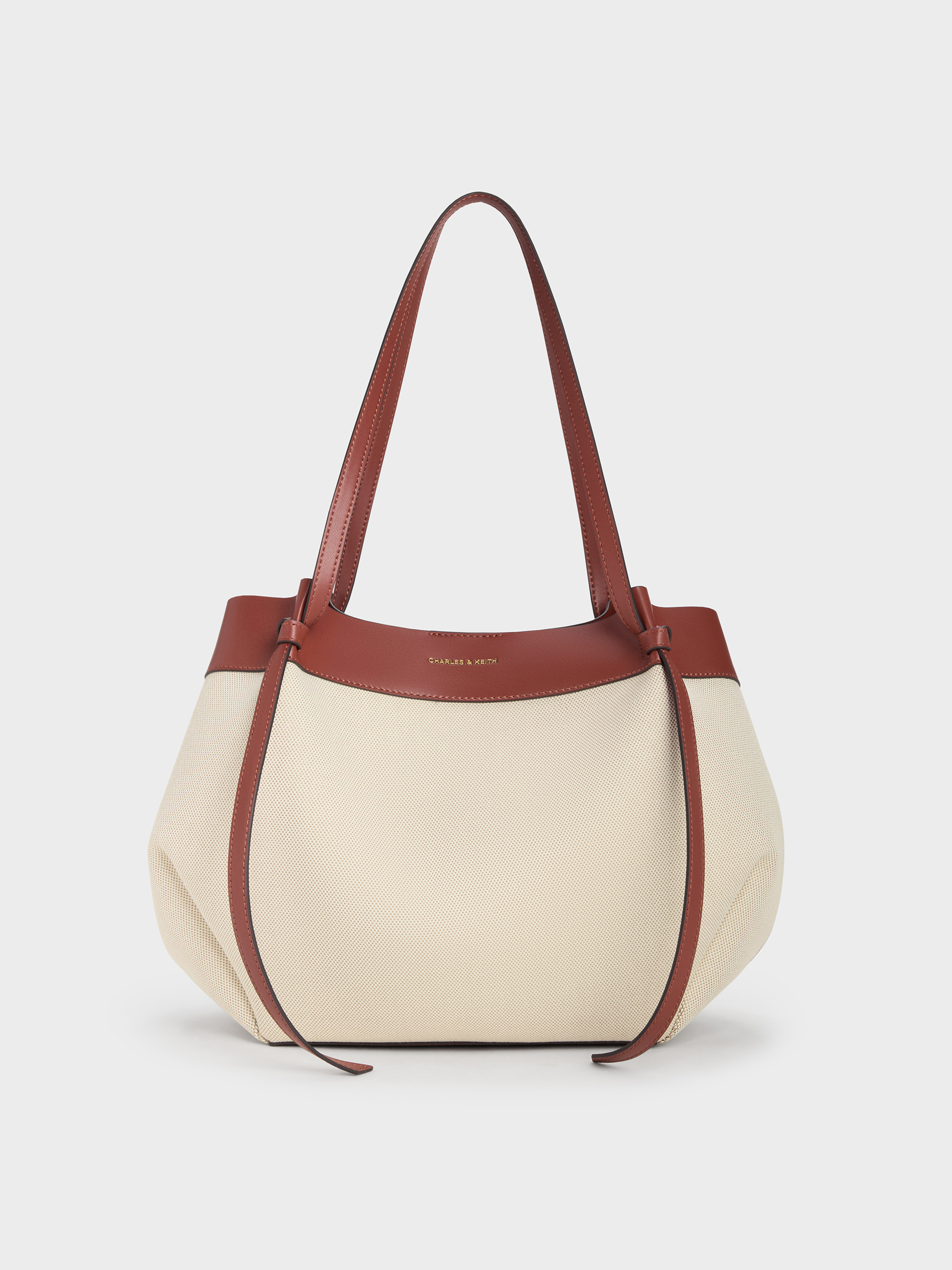 Brick XL Calla Canvas Tote Bag - Brick - CHARLES & KEITH AE