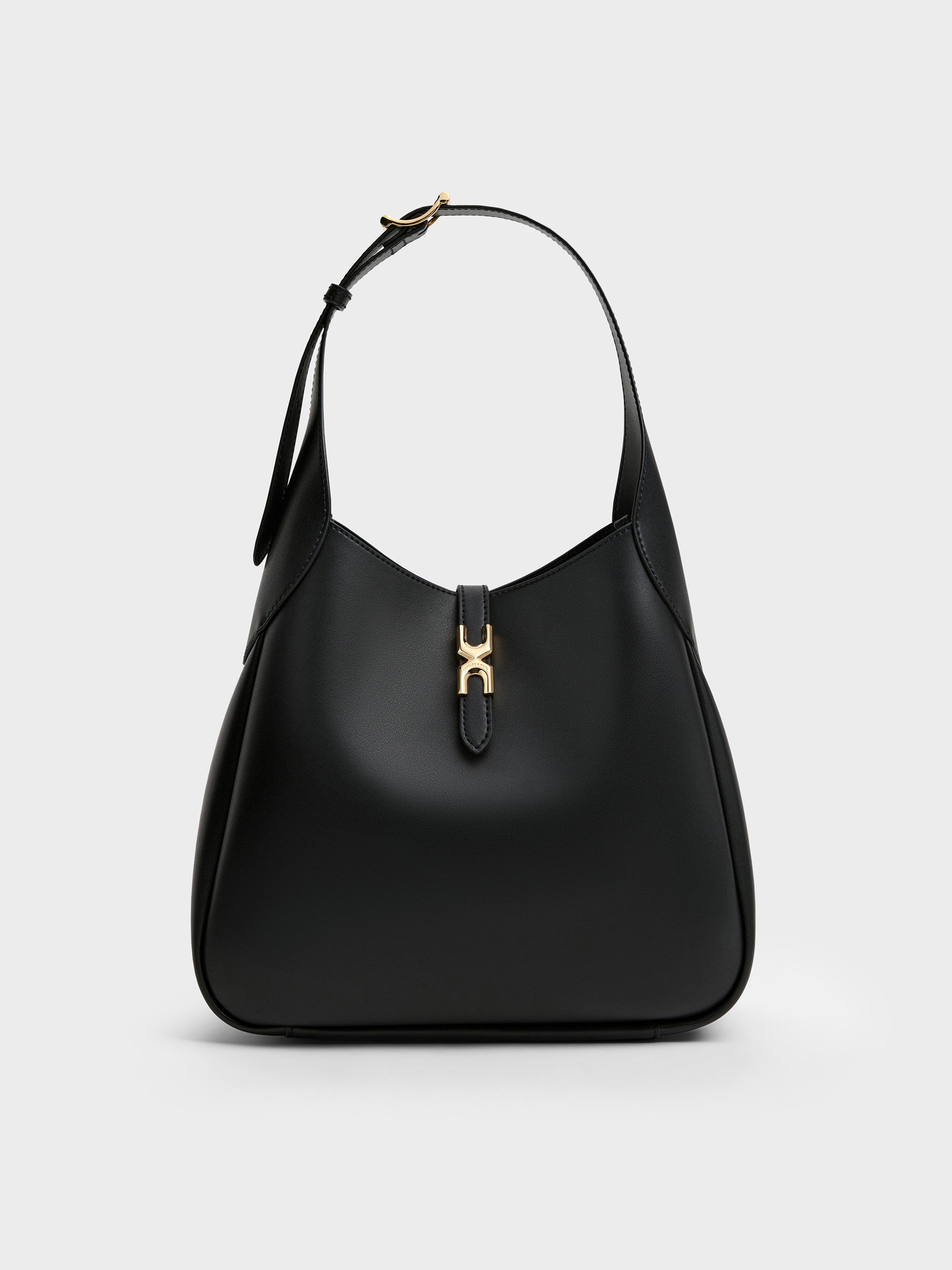 Charles & Keith Adalyn バック Black Adalyn Hobo Bag - Black - CHARLES & KEITH AE
